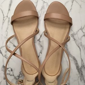 Nude ankle strap nine west sandals